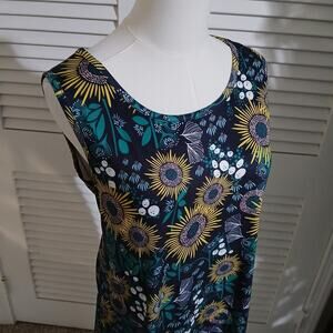 ARANOY small 4-6, A-Line sleeveless floral dress with pockets poly/spandex blend